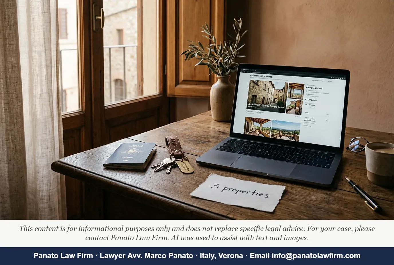 Italy Short-Term Rental: 3 Properties = Business 2026 - Panato Law Firm — Verona