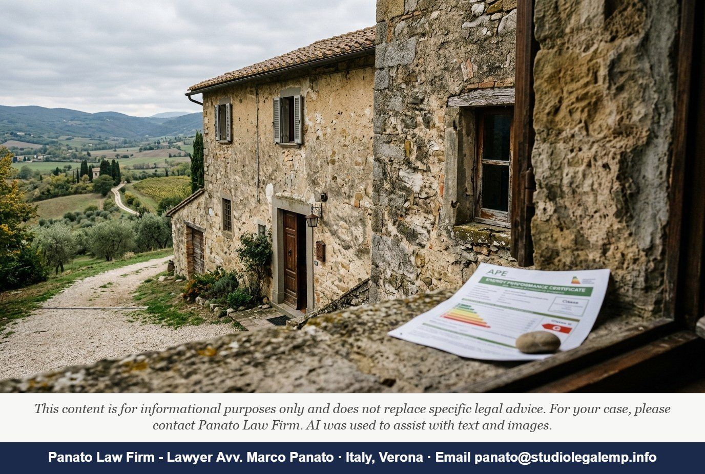 Italy Property Energy Rating EPC Requirement 2026: F/G Risk Guide - Panato Law Firm — Verona