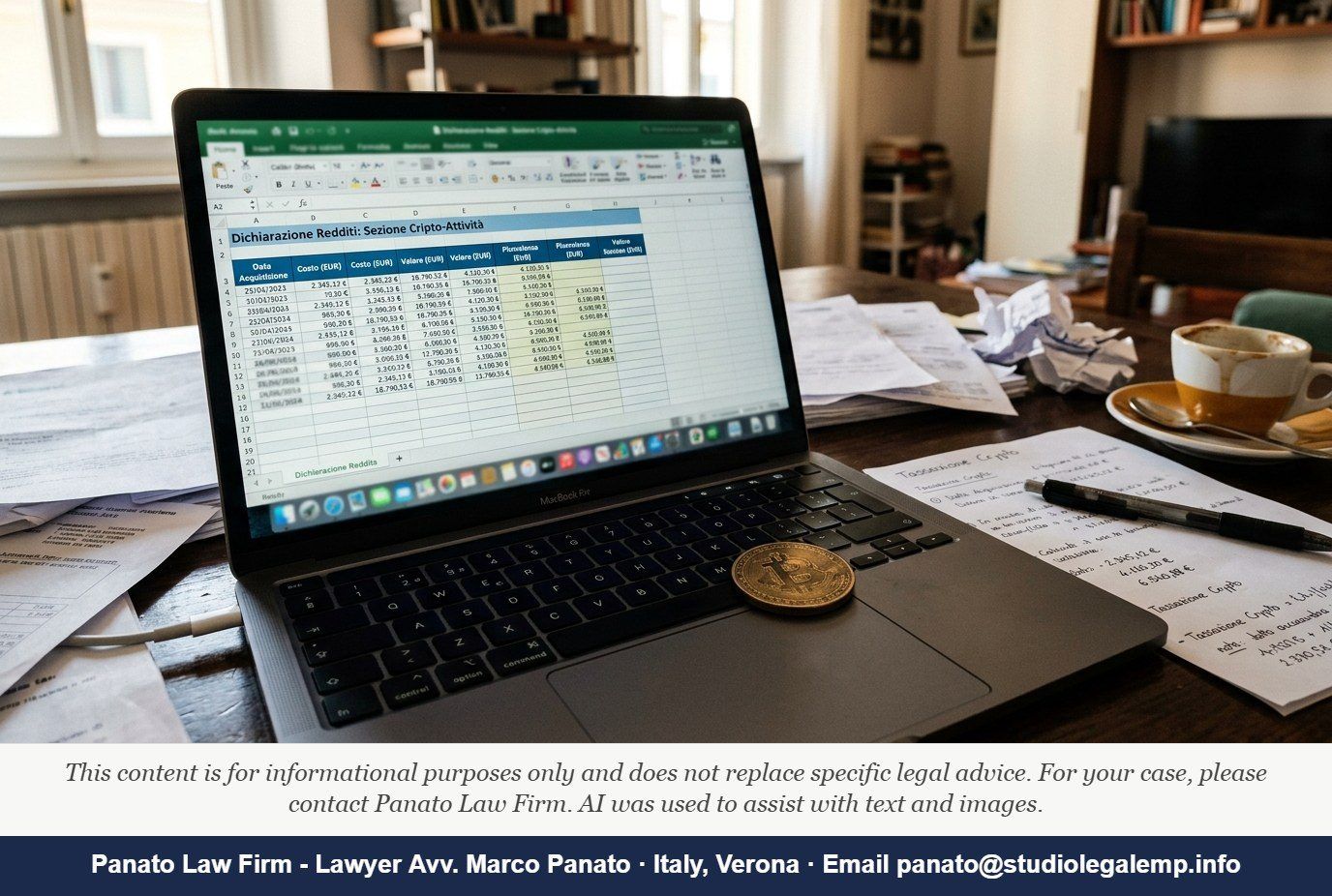 Italy Crypto Tax 2026: 5 Steps Every Resident Must Take - Panato Law Firm — Verona