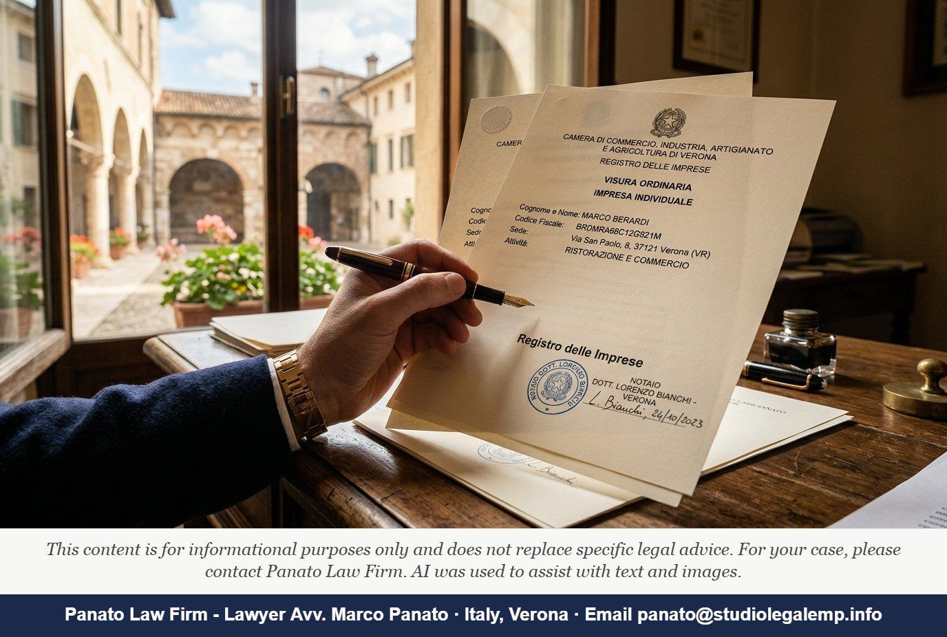 Enforcing Debt Against Italian Sole Trader vs Company - Panato Law Firm — Verona
