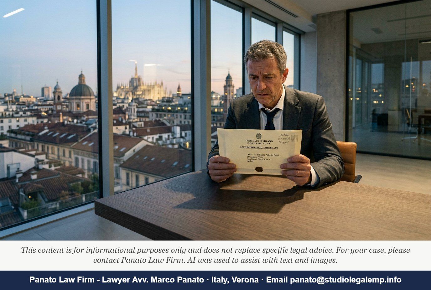 How to Oppose a Payment Order in Italy: 40-Day Rules - Panato Law Firm — Verona